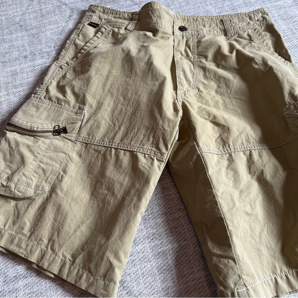 Kuhl Men's Tan Cotton Nylon Cargo Shorts Size 34